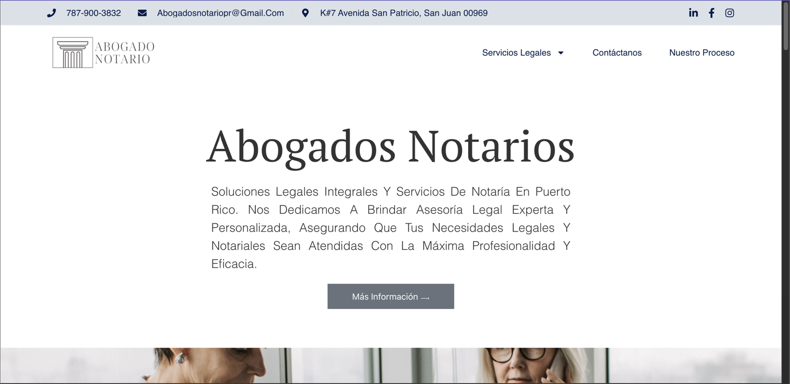 Cas Web Design - Abogados Notario Website - Hero
