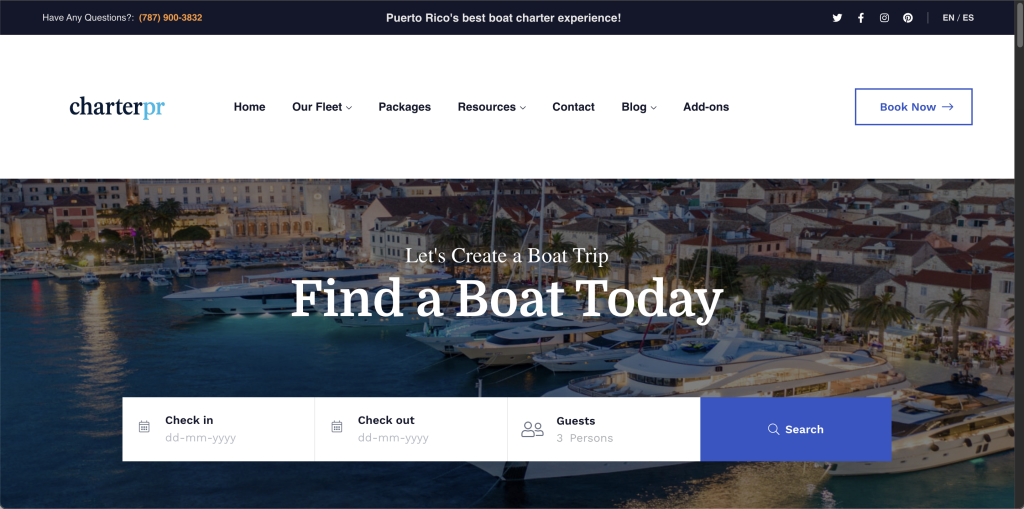 Cas Web Design - Charter PR Website - Hero
