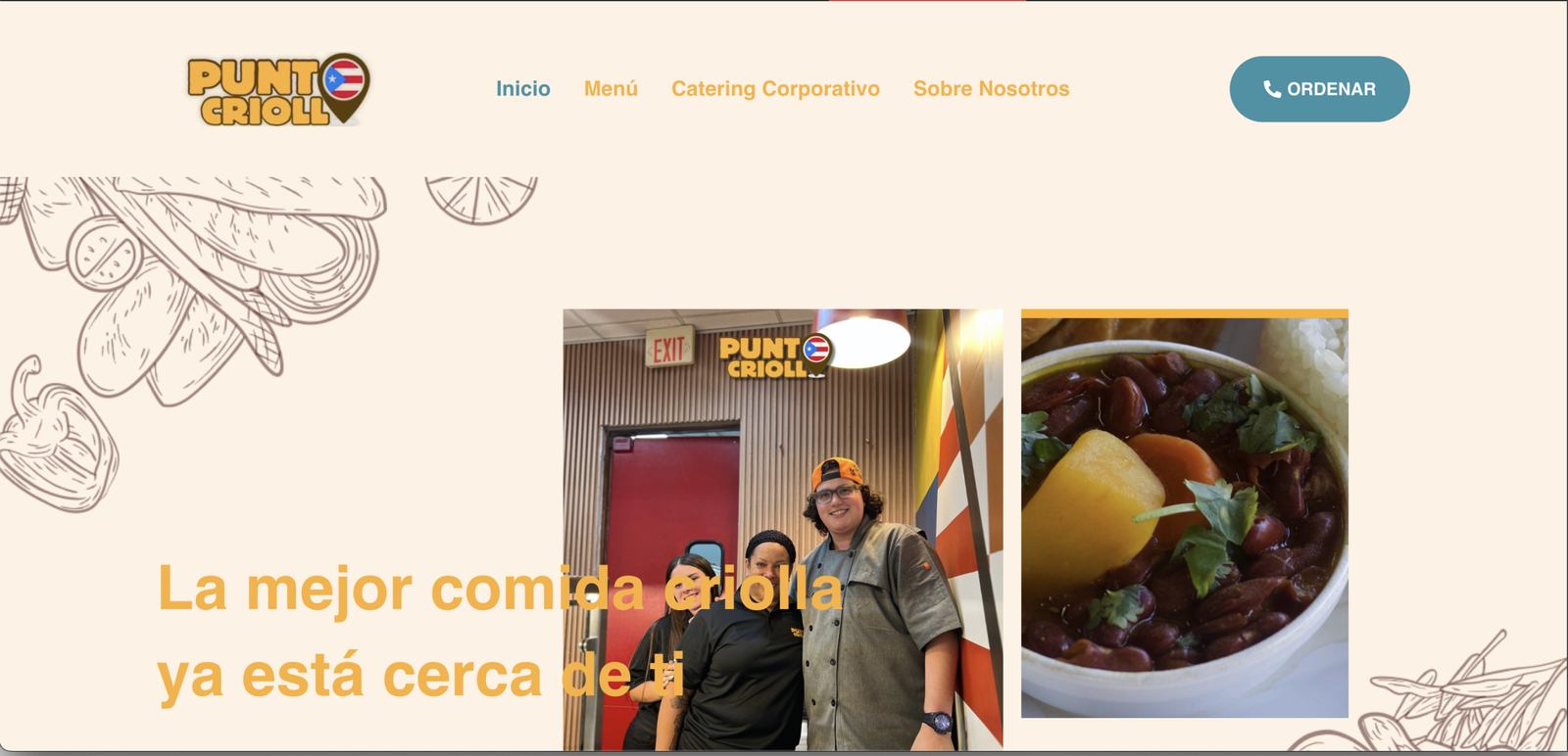 Cas Web Design - Punto Criollo Website - Hero